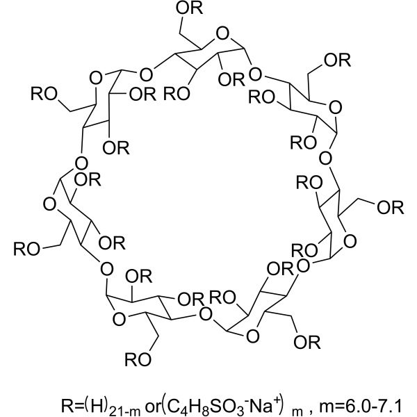 SBE-β-CD CAS 182410-00-0 Betadex Sulfobutyl Ether Sodium Assay 95.0~105.0%
